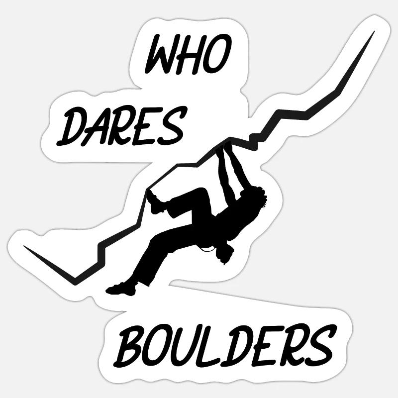 Hvem tør, kampesten Sticker størrelse S (10 x 10 cm)