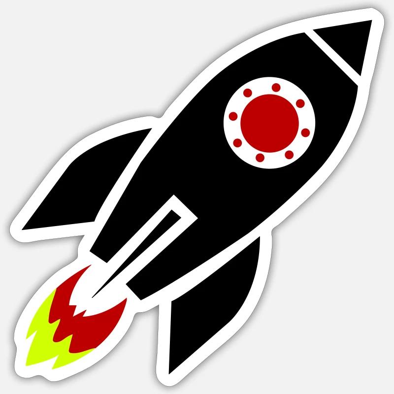 rocket Sticker size S (10 x 10 cm)