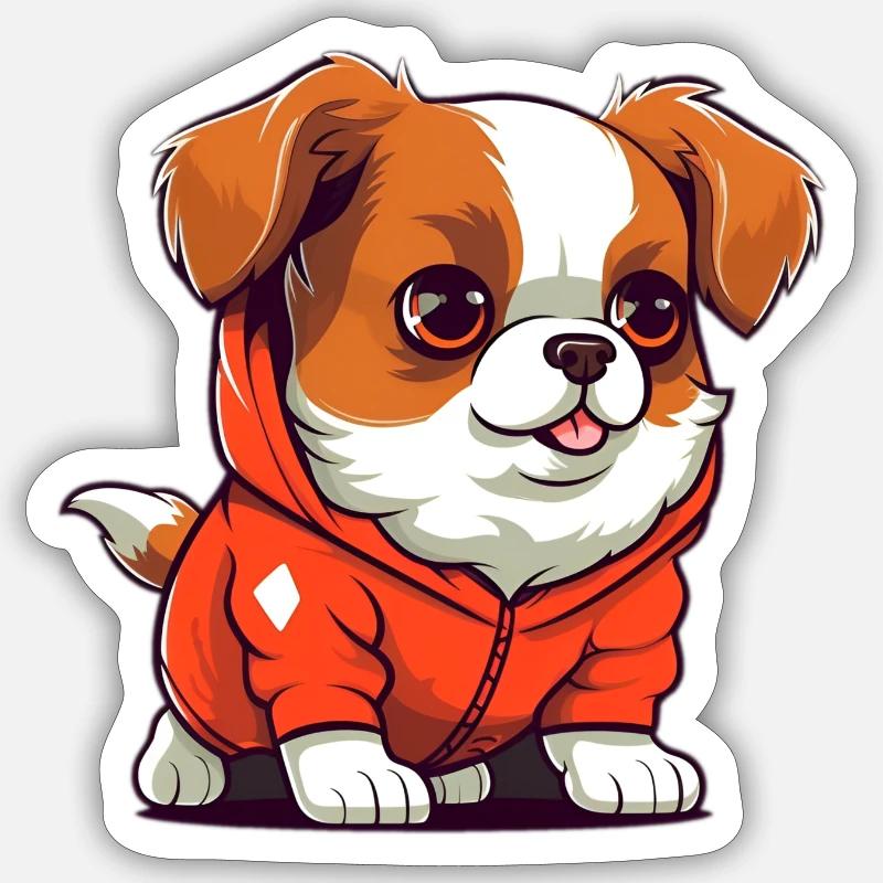 Cool Dog - Sticker size S (10 x 10 cm) - white matte