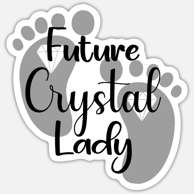 FuturCrystal - Sticker taille S (10 x 10 cm) - blanc mat