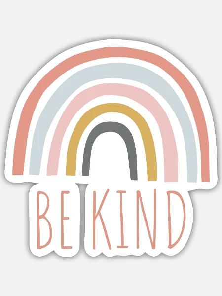 Be Kind - Sticker Größe S (10 x 10 cm) - Mattweiß