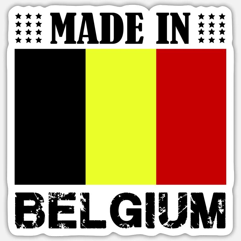 Made in Belgium Sticker size S (10 x 10 cm)