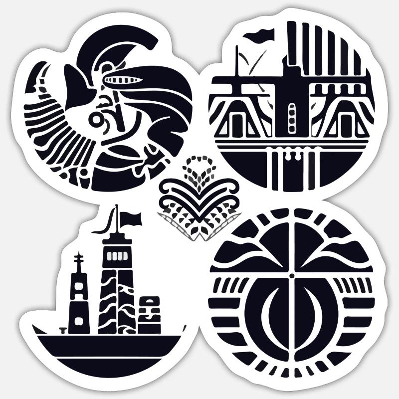 Folklore Bretonisch Sticker Größe S (10 x 10 cm)