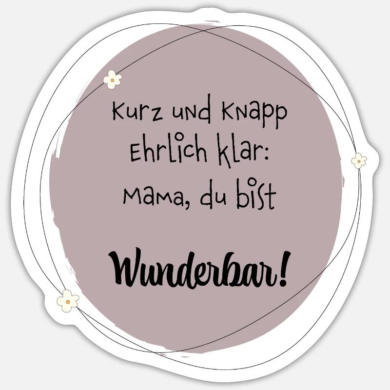 Muttertag Sticker Größe S (10 x 10 cm)