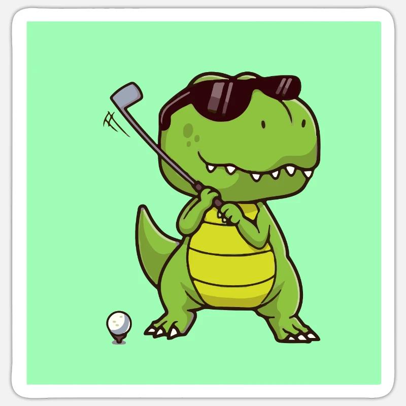 Dinosaurier - Sticker Größe S (10 x 10 cm) - Mattweiß