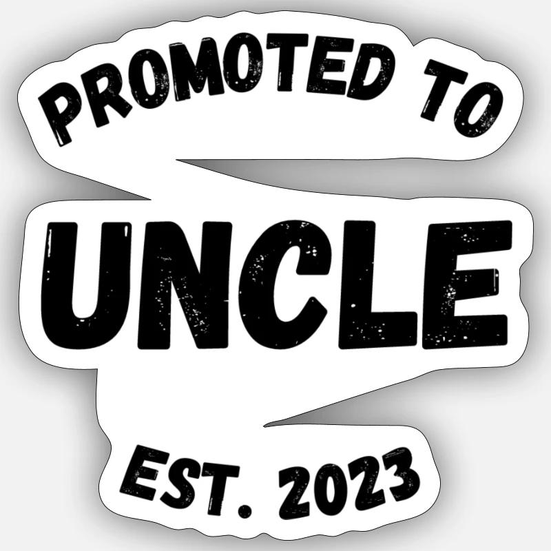 zum Onkel befördert - Sticker Größe S (10 x 10 cm) - Mattweiß