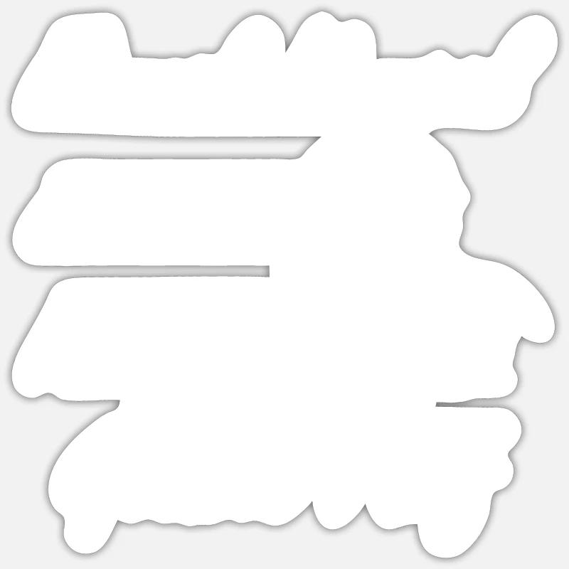 Bergbau Einmal Kumpel - Sticker Größe S (10 x 10 cm) - Mattweiß
