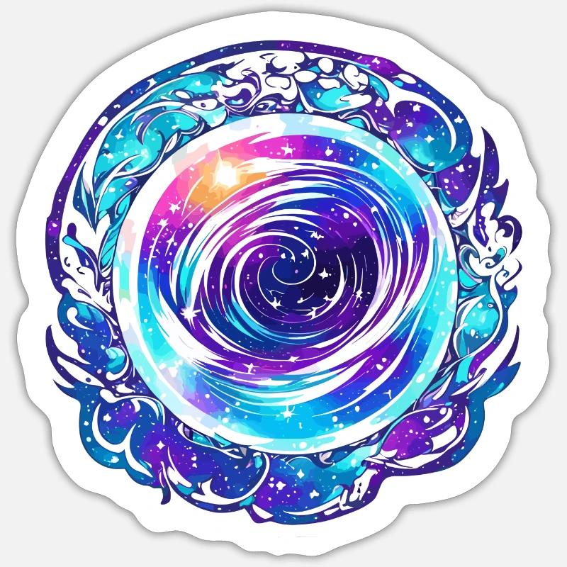 Voyages dans l’espace - Sticker taille S (10 x 10 cm) - blanc mat