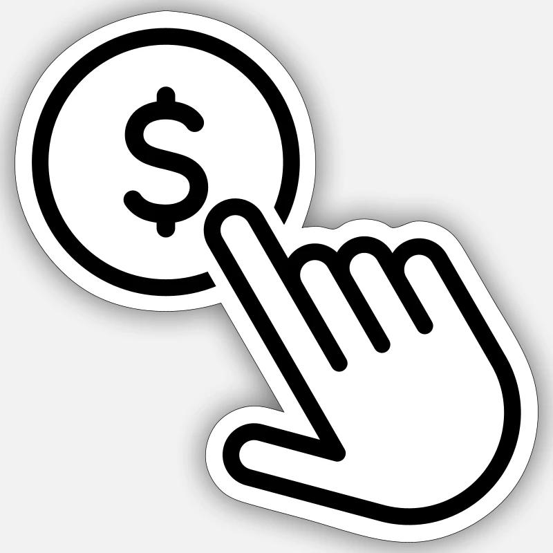 E- Shopping, Einkaufen Sticker Größe S (10 x 10 cm)