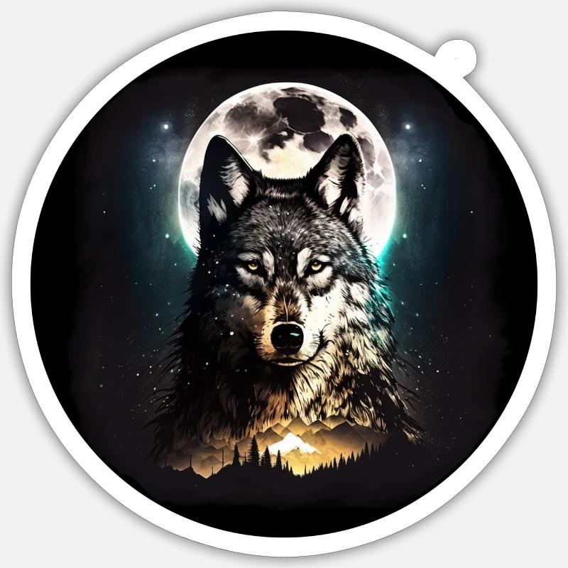 Lone Wolf - Sticker size S (10 x 10 cm) - white matte