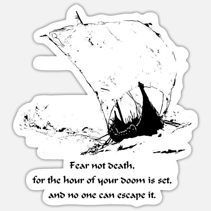 Viking doom - Sticker Größe S (10 x 10 cm) - Mattweiß