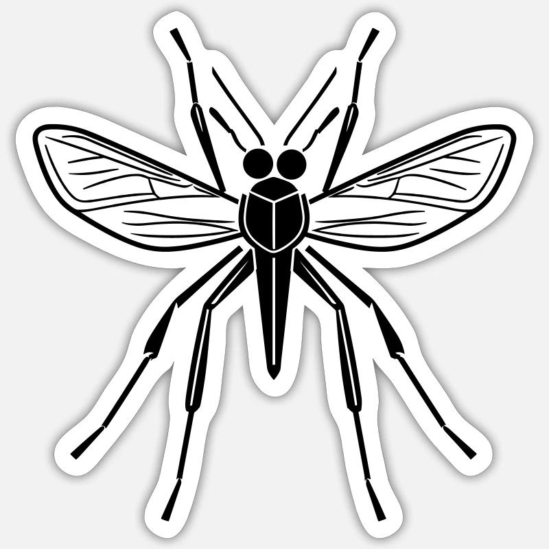 mosquito - Sticker size S (10 x 10 cm) - white matte