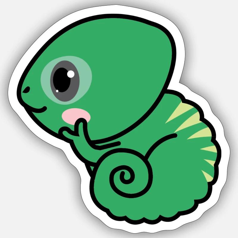 Rollo das Chamäleon Sticker Größe S (10 x 10 cm)
