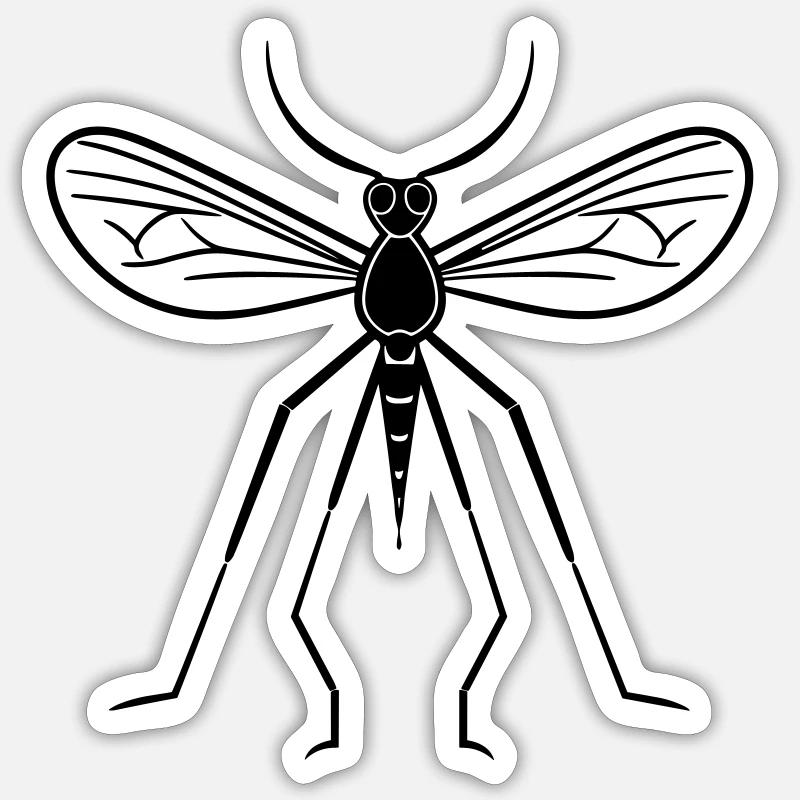 Mosquito - Sticker size S (10 x 10 cm) - white matte