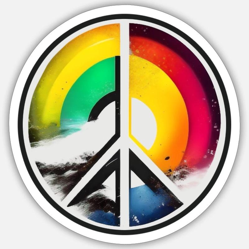Peace 2 Sticker Größe S (10 x 10 cm)