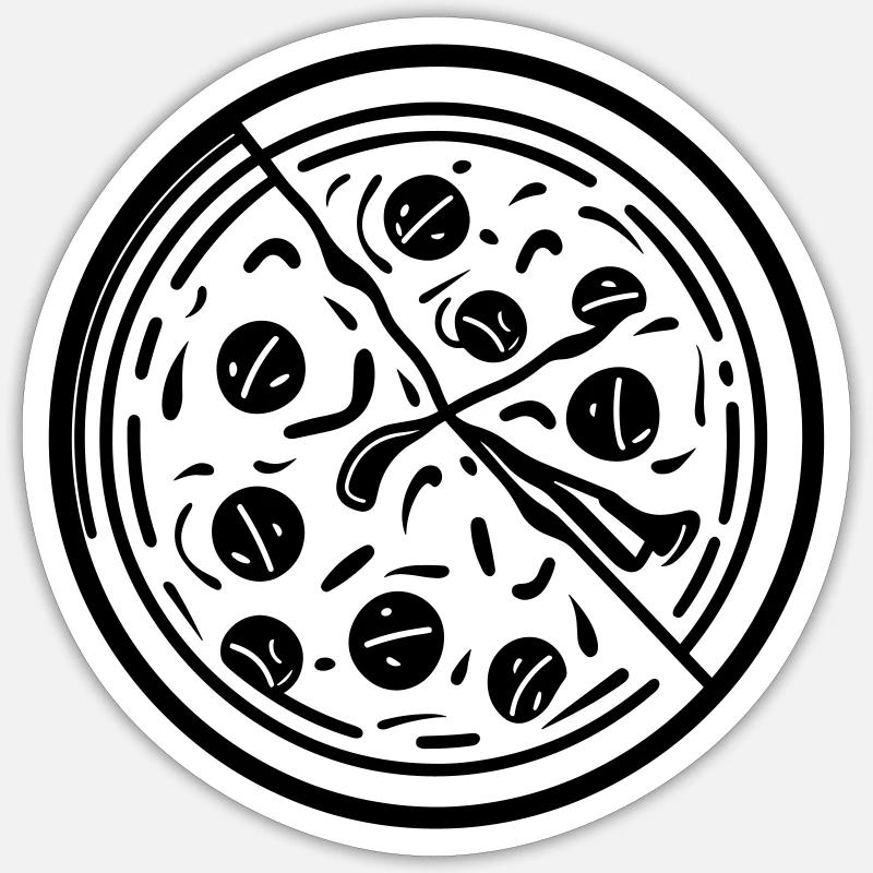 pizza - Sticker size S (10 x 10 cm) - white matte