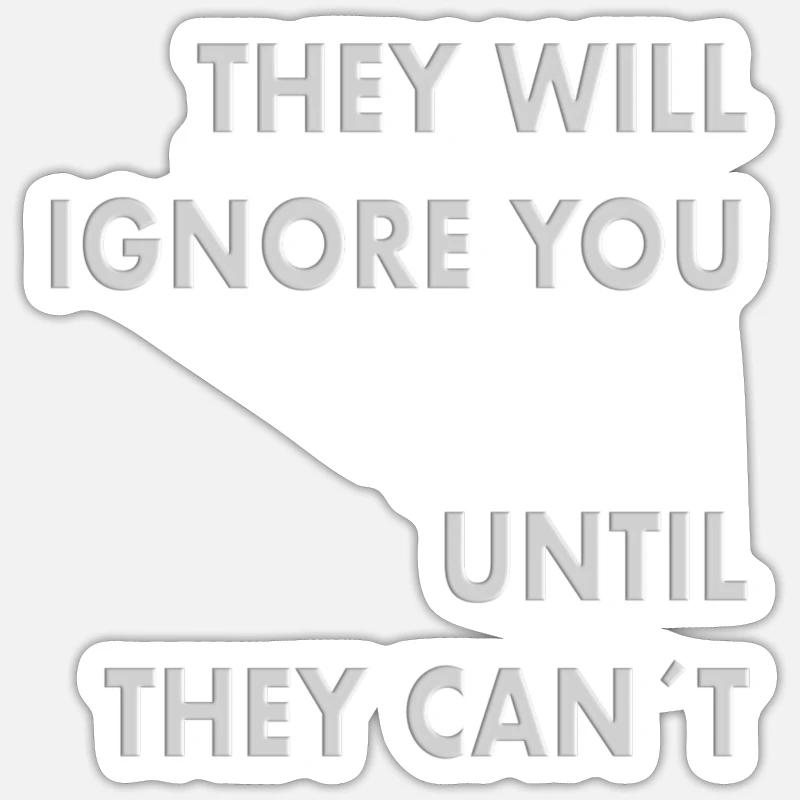 ils ignoreront Sticker taille S (10 x 10 cm)