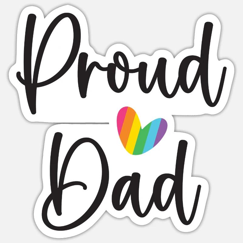 Stolzer Papa - Sticker Größe S (10 x 10 cm) - Mattweiß