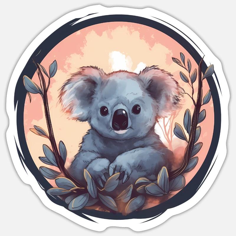 Cute koala - Sticker size S (10 x 10 cm) - white matte