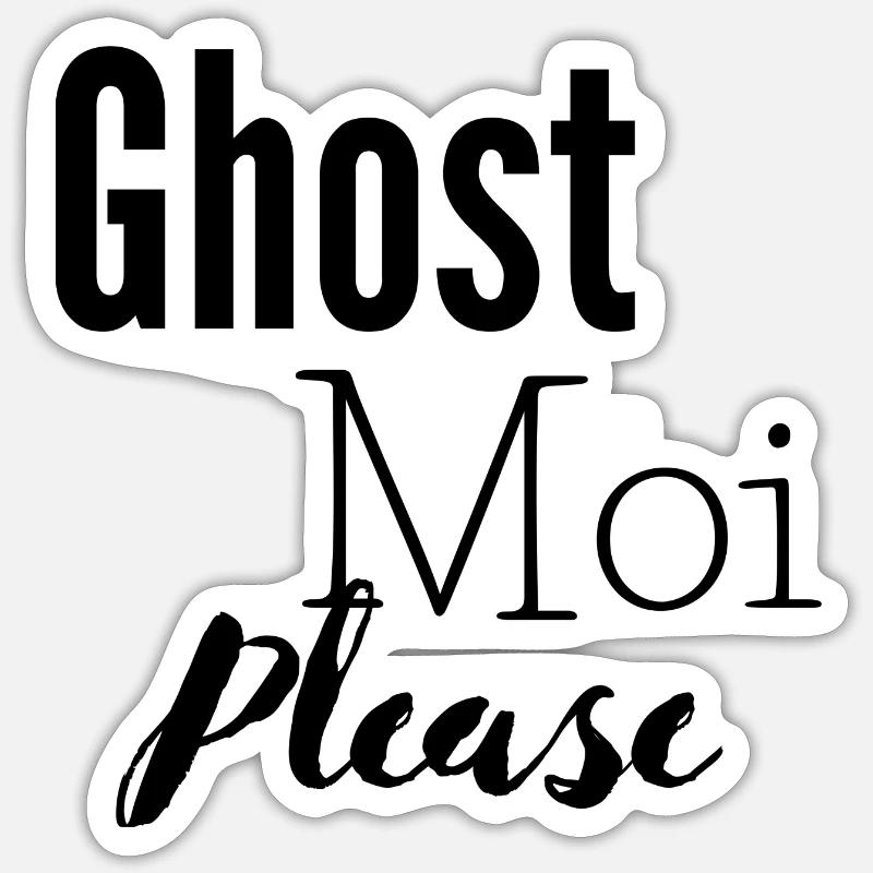 Ghost - Sticker size S (10 x 10 cm) - white matte