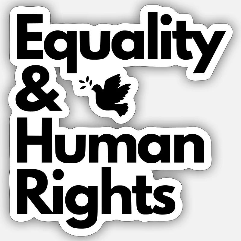 Equality & Human Rights Design Sticker Größe S (10 x 10 cm)