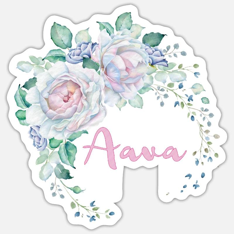 Pour Aava - Sticker taille S (10 x 10 cm) - blanc mat