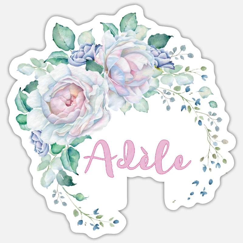 Pour Adèle - Sticker taille S (10 x 10 cm) - blanc mat