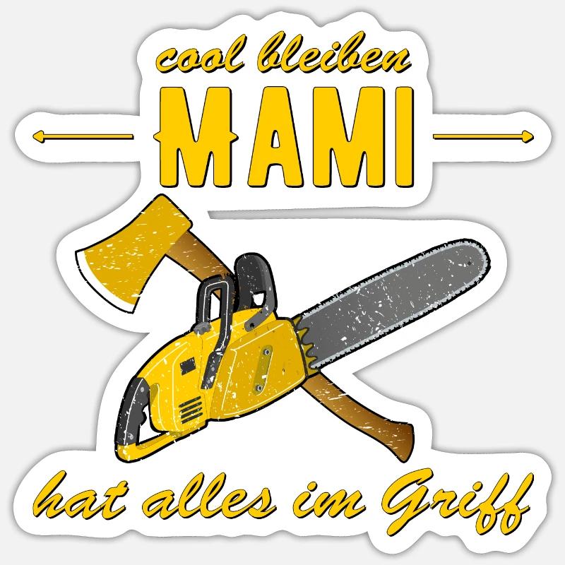 cool bleiben - Mami hat alles im Griff - Muttertag Sticker Größe S (10 x 10 cm)