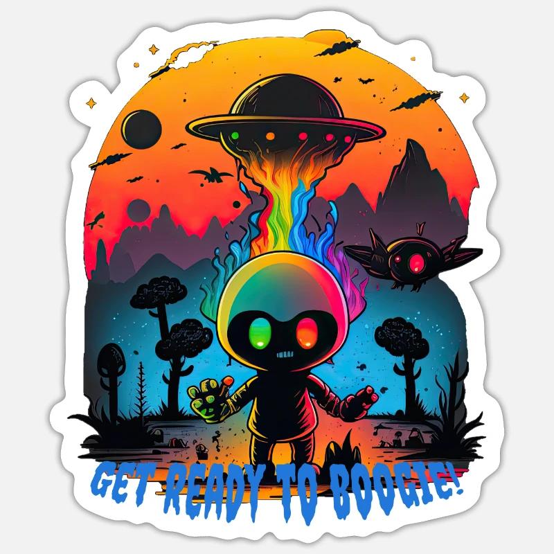 Get ready to boogie! Sticker Größe S (10 x 10 cm)