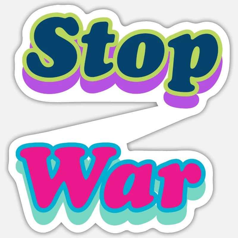 Stop war Sticker Größe S (10 x 10 cm)