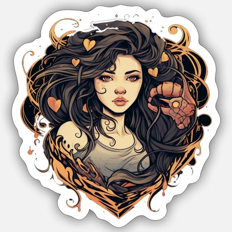 hearts pattern 6 Sticker size S (10 x 10 cm)