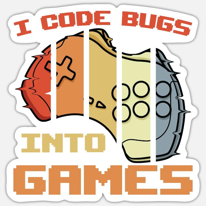 Game programmer joke - Sticker size S (10 x 10 cm) - white matte