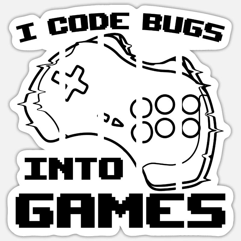 Programmeur de jeux vidéo Sticker taille S (10 x 10 cm)