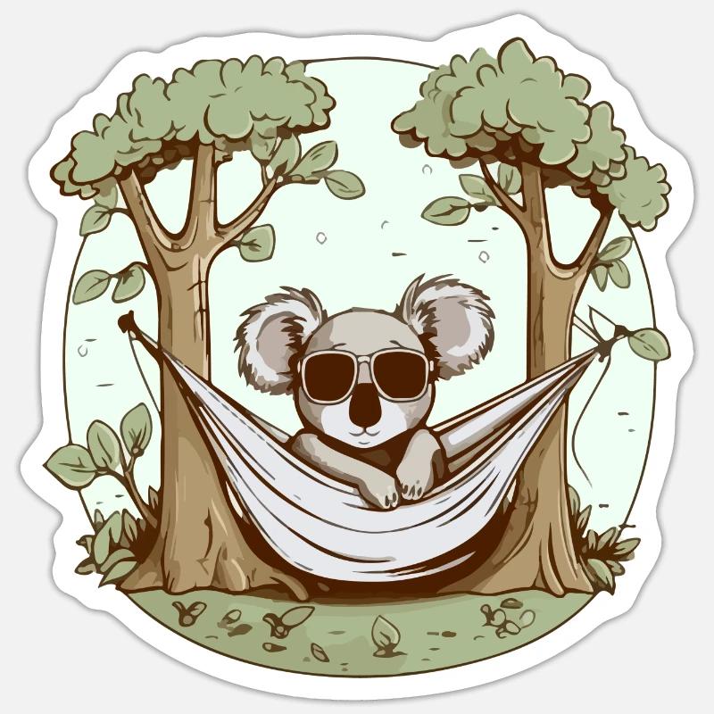 Arki le koala - Sticker taille S (10 x 10 cm) - blanc mat