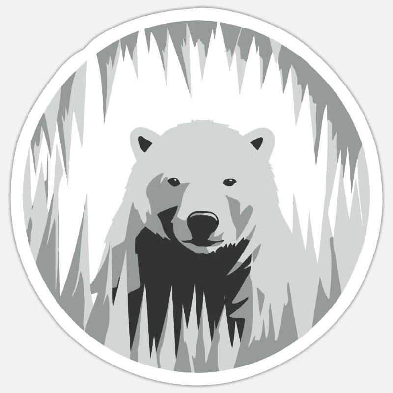 Polar bear - Sticker size S (10 x 10 cm) - white matte