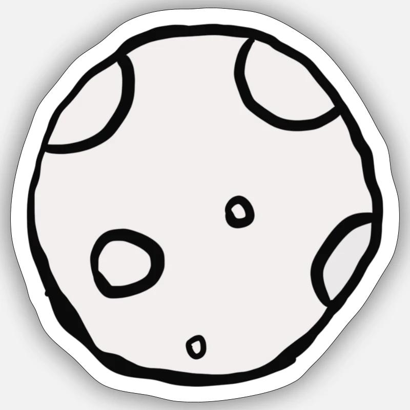 Météorite - Sticker taille S (10 x 10 cm) - blanc mat