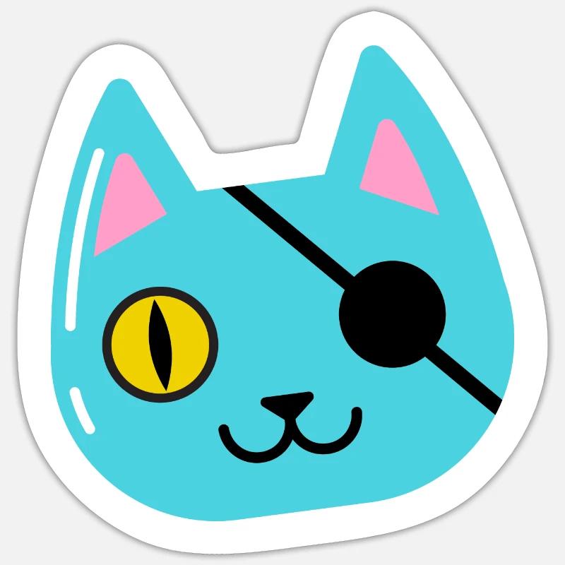 Katze - Sticker Größe S (10 x 10 cm) - Mattweiß