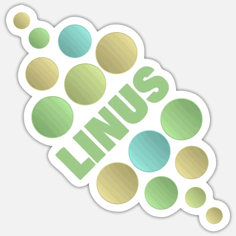 Gift idea Linus - Sticker size S (10 x 10 cm) - white matte