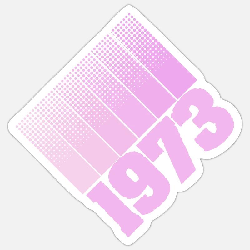 1973 - Sticker taille S (10 x 10 cm) - blanc mat