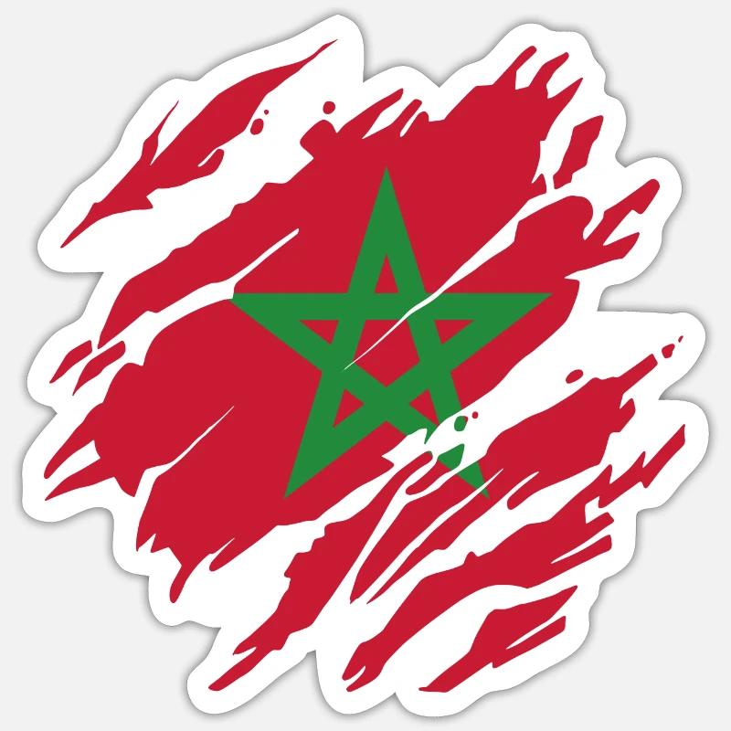 Morocco Marokko - Sticker Größe S (10 x 10 cm) - Mattweiß