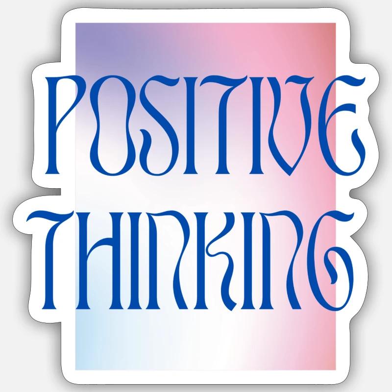 Positive Thinking - Colourful - Sticker size S (10 x 10 cm) - white matte