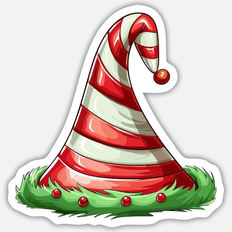 Cabane de Noël Sticker taille S (10 x 10 cm)