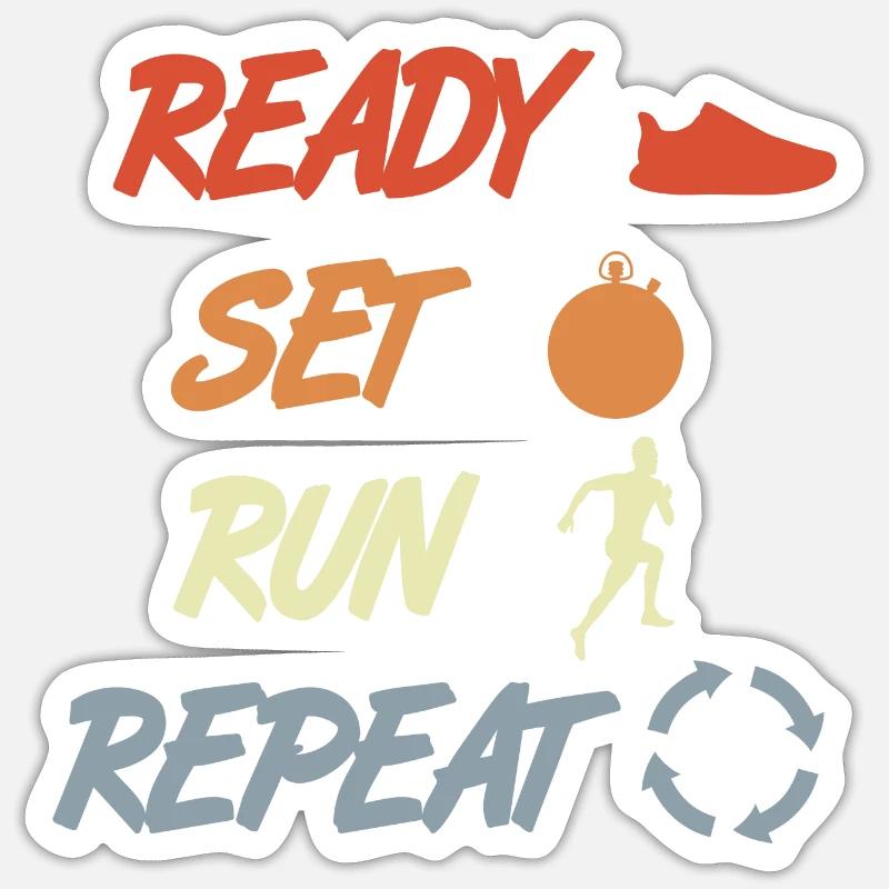 Attention: Terminé, exécuter, répéter Sticker taille S (10 x 10 cm)