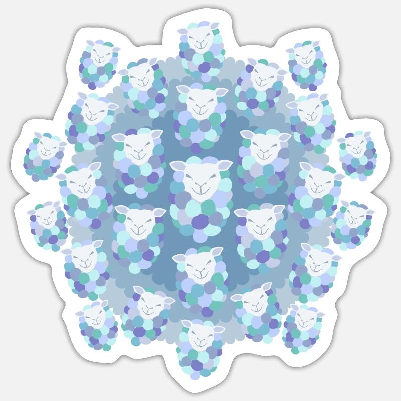 Counting Sheep Cool Sticker size S (10 x 10 cm)