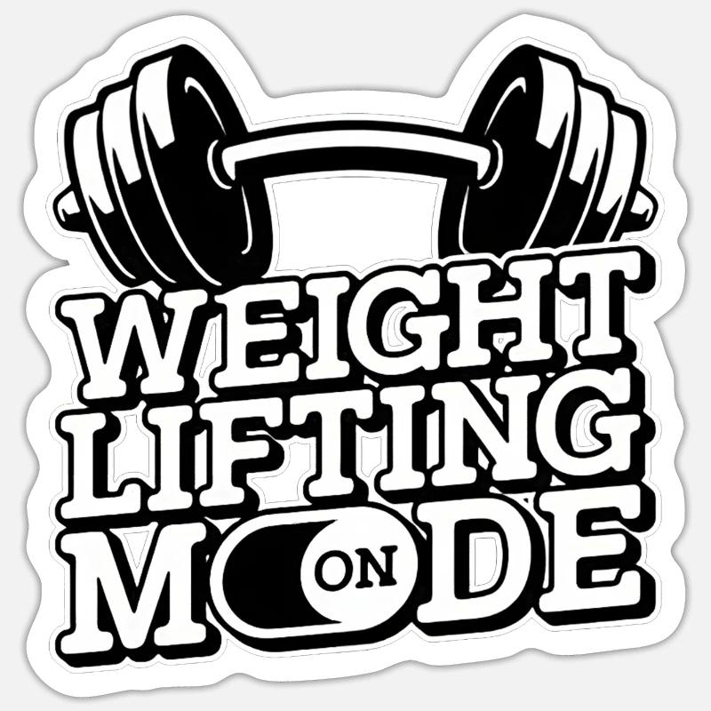 weight lifting mode on Sticker size S (10 x 10 cm)