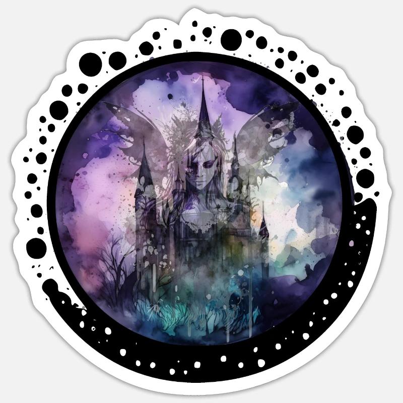 CircleFairy2 - Sticker Größe S (10 x 10 cm) - Mattweiß