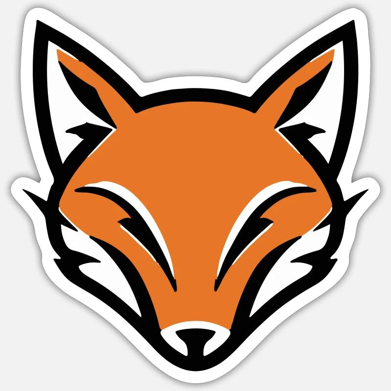 Mischievous Fox - Sticker size S (10 x 10 cm) - white matte