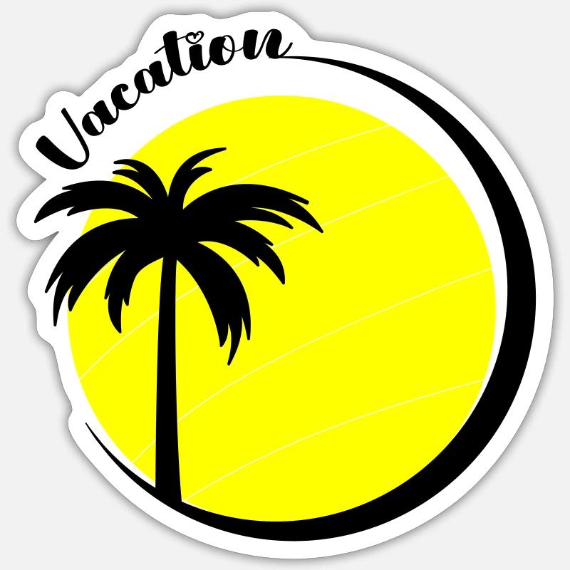 Vacation - Sticker size S (10 x 10 cm) - white matte