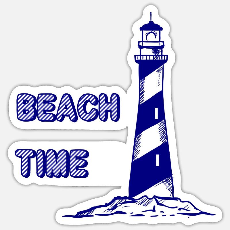 beach time Sticker Größe S (10 x 10 cm)