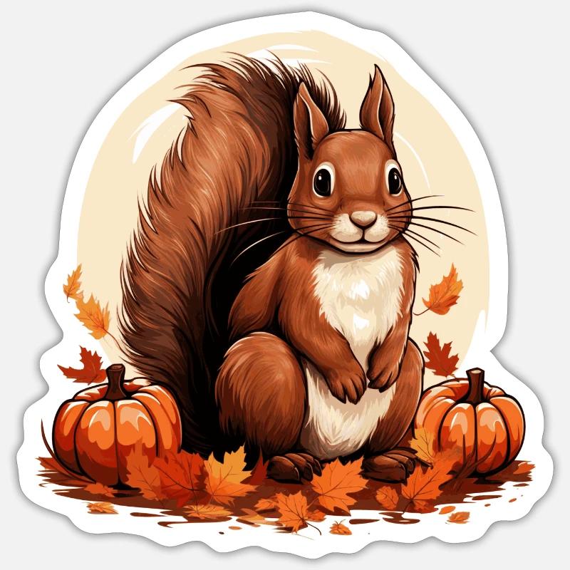 Squirrel - Sticker size S (10 x 10 cm) - white matte
